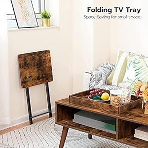 Hoobrotvtraytablefoldingtablewithremovableservingtraystabletvtraysnacktableforsmallspaceportableendtableforsnacksandmealsinlivingroomrusticbrownbf29bz01 Urban Country Home Decor Hoobro tv tray table folding table with removable serving tray stable tv tray snack table for small space portable end table for snacks and meals in living room rustic brown bf29bz01 urban country home decor