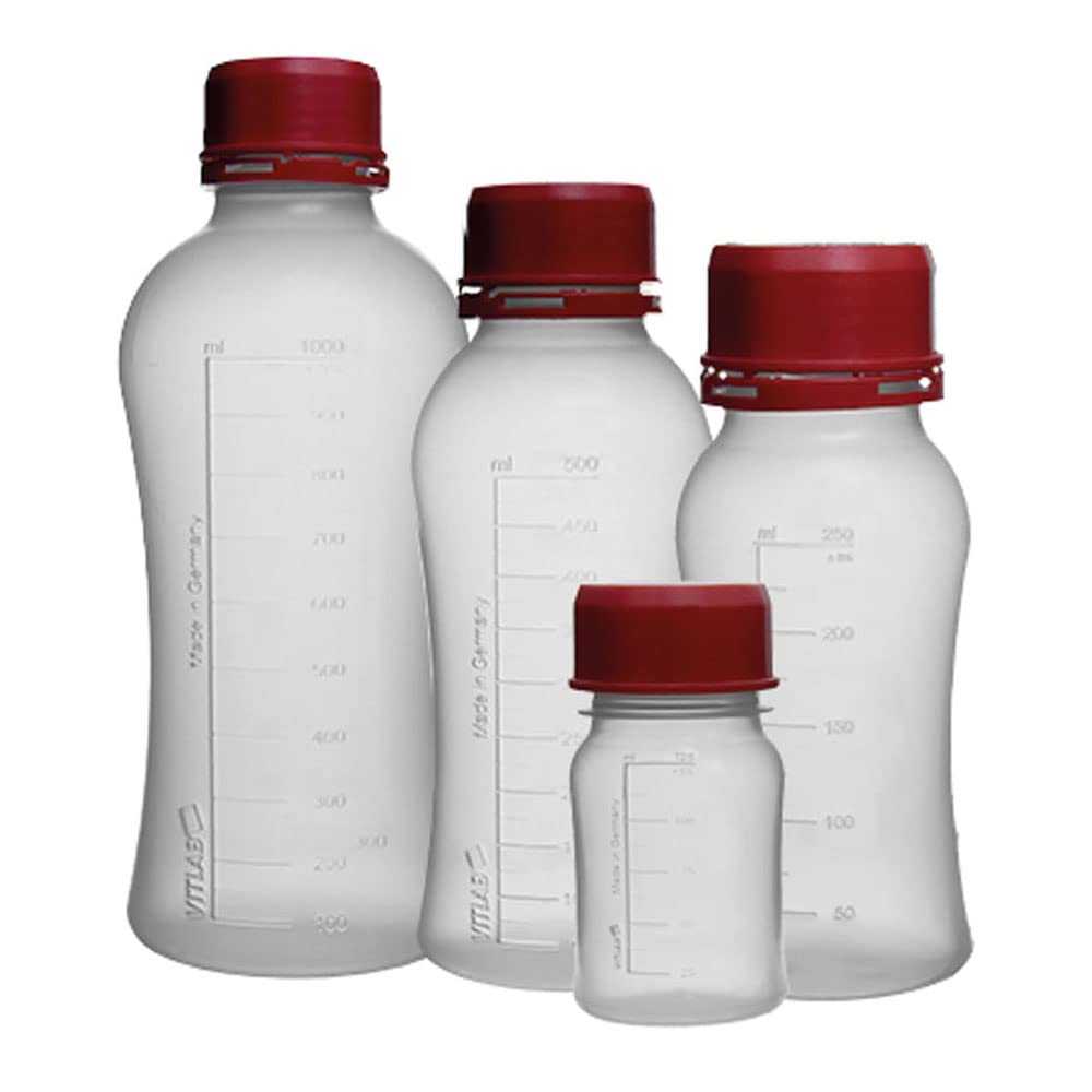 BrandTechScientific V110194 VITgrip Lab Bottle with Tamper Evident Closure, GL 45, 125mL Capacity, PP (Pack of 6)