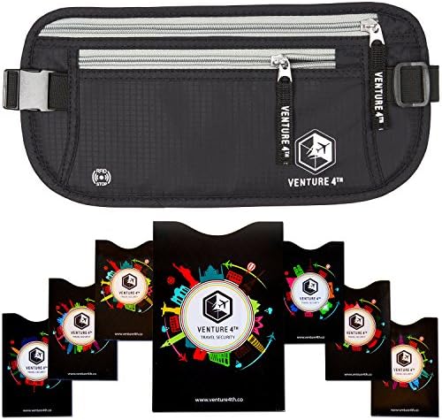Slim Minimalist Design Money Belt, RFID Blocking for Men Women - ...