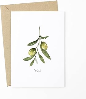 Food Pun Card - Olive You - Anniversary Card, I Love You Card, Valentine's Day Card, Pun Card For Husband, Card for Wife, Love Card