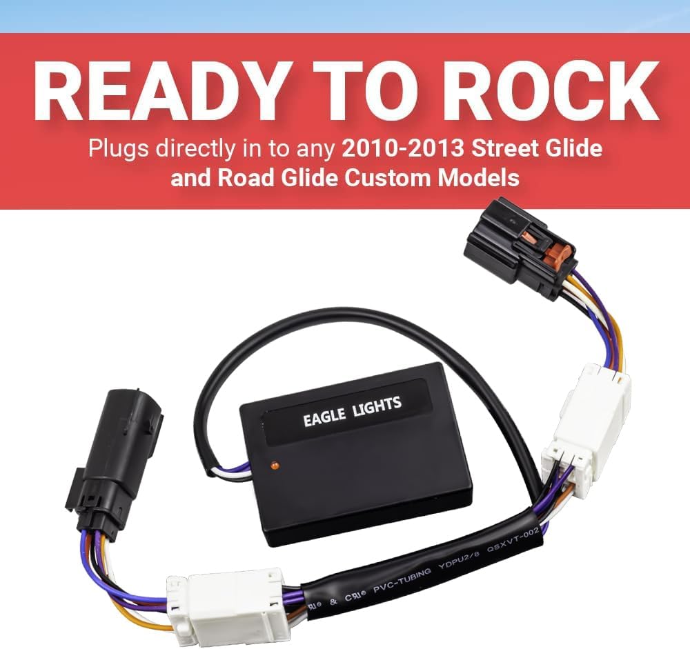 Eagle Equalizer Plug and Play Load Equalizer and Stabilizer for 2010-2013 Harley Davidson Motorcycle Street Glide and Road Glide LED Turn Signals