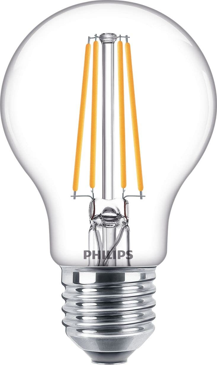 Philips LED Frosted A60 Light Bulb 3 Pack [Cool White 4000K - E27 Edison Screw] 60W, Non Dimmable. for Home Indoor Lighting