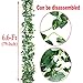 Antspirit Wisteria Garland Artificial Flowers Garland Fake Hanging Wisteria Vines for Wedding Floral Decor-Total 33 Ft (Light White)