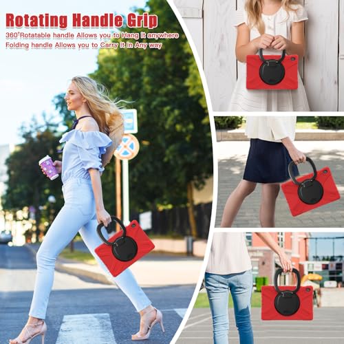 Coque Samsung Galaxy Tab S10 FE Plus avec poignée rotative 360 et béquille robuste - 5