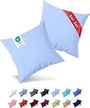 Pack of 2 Jersey Cushion Covers With Zip, Made of 100% Cotton, Cushion Cover Set in Many Sizes and Colours Oeko Tex, 80 x 80 cm