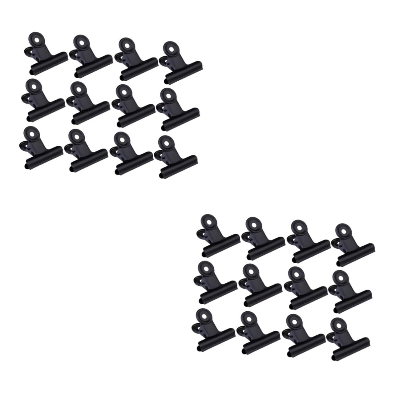 Tofficu 2 Set 38 Mm Nero Clip Raccoglitore Pratico Clip Di Archiviazione Nota Clip Ufficio Clip Metallo Chiodi Morsetti Spillo Clip Per Ristorante Ufficio Casa 30 Pz * 2