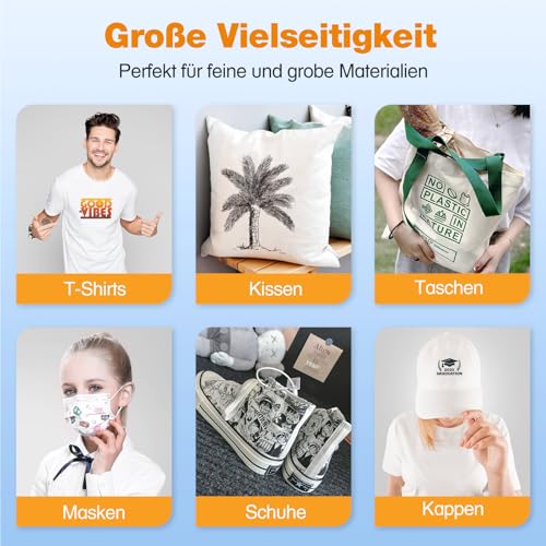 TRILINK DTF Pulver für Sublimation 550g – DTF Transfer Pulver Hot Melt Kleber für Alle DTF Transfer Drucker für Digitale Drucke auf T-Shirts Textilien – DTF Zubehör mit DTF PET Film und Tinte
