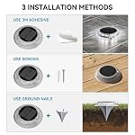 T-SUN Solar Dock Lights Driveway Deck Lights, 3 Color Modes, 6 Packs - Image 3