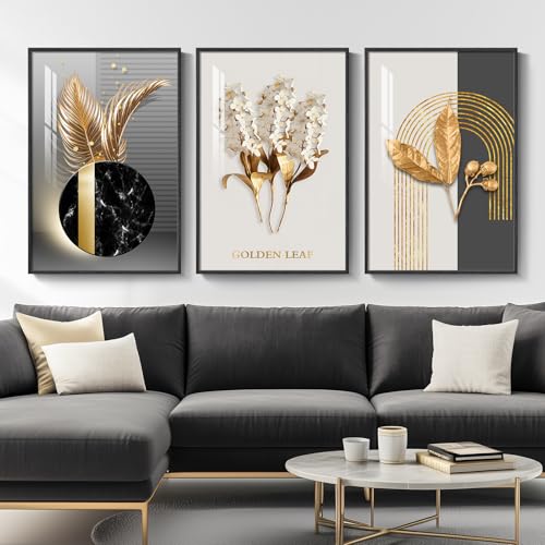 Large Framed Modern Luxury Wall Art for Living Room, 3