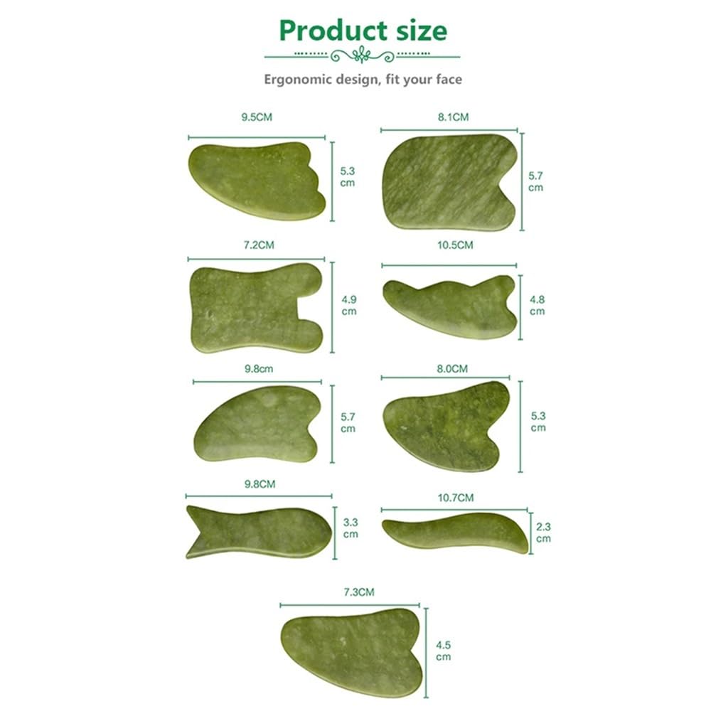 Stein Gua Sha Board Set Jade Roller Massager Gouache Schaber Gesichts Lifting Spa Hautpflege Schönheit Werkzeuge(2pc gua sha 02)