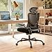 Marsail Ergonomic Office Chair: Office Desk Chair with High Back Mesh and Adjustable Lumbar Support Rolling Work Swivel Task Chairs with Wheel 3D Armrests and Headrest