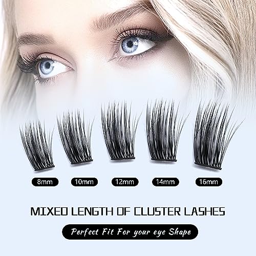 Lash Clusters 60 PCS Cluster Lashes Individual Lashes Extensions 10-16mm DIY Eyeashes Extensions Volume Wispy Soft False Eyeashes - Image 4