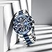 MEGALITH Mens Watches with Stainless Steel Waterproof Analog Quartz Fashion Business Chronograph Watch for Men, Auto Date