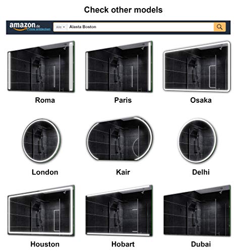 Alasta LED MIRROR | Seoul - Illuminated LED Bathroom MIRROR 120x80cm | Backlight LED | LED Color Warm White | Energy efficiency A++