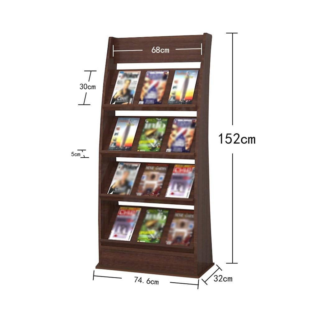 Bodenstehendes Zeitschriftenregal, klappbares , vertikales Prospektständer, Zeitungsständer Prospektständer
