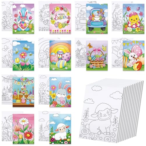 Catálogo para Comprar On-line Lienzos preestirados - los preferidos. 49 Anseal - Paquete de 12 lienzos predibujados para pintar, lona preimpreso de Pascua para niños, tablas de pintura preestiradas para principiantes, estudiantes, recuerdos de fiesta...