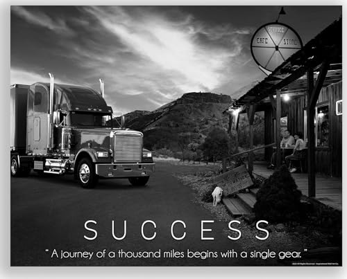 Inspirational Truck Driver Wall Art - Success Quotes