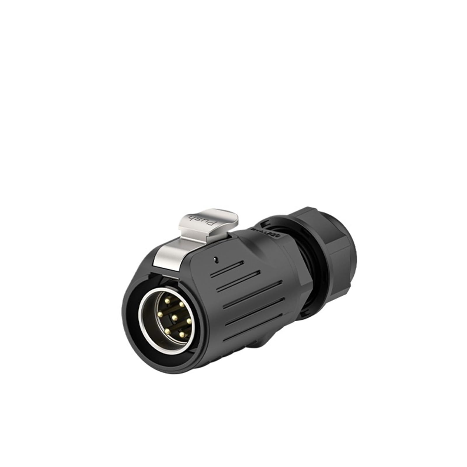Conector macho LP20 impermeable para soldadura industrial de 7 pines y 10A