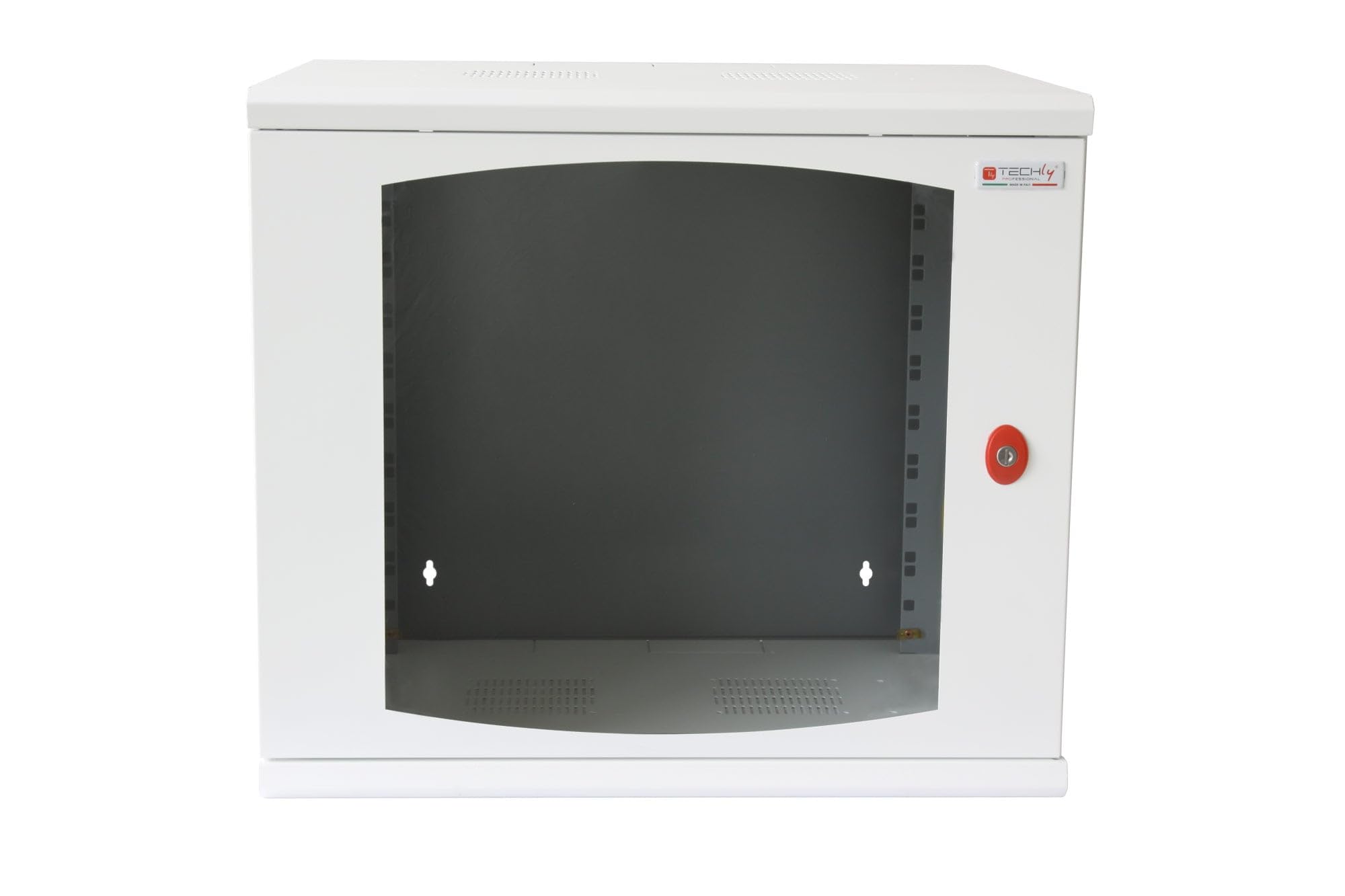 Techly Professional 105001 Armadio Rack 19" a Muro 10 unità Sezione Unica Prof. 500mm Bianco Bianco
