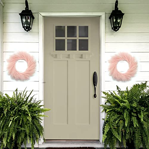 Beigeok Faux Boho Pampas Wreath,26" Artificial Pampas Grass Wreath For Front Door,Wall Wreaths For Christmas Decor, Farmhouse Wreath Decoration (Pink) #TOP7