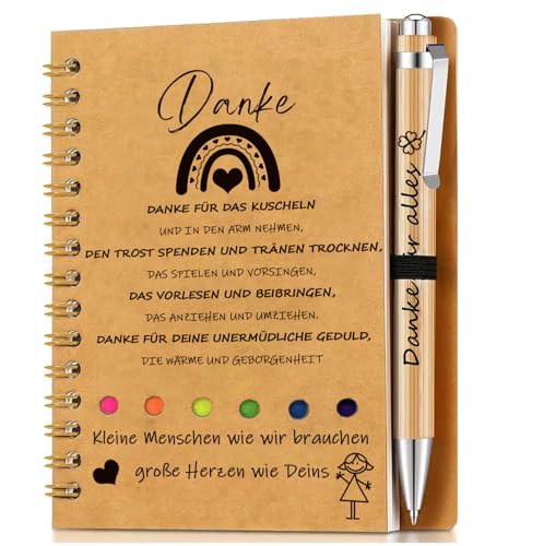 Dankeschön Erzieherin Geschenk Notizbuch Abschiedsgeschenk Erzieherin Abschiedsgeschenk Kindergarten Geschenk Erzieherin abschied Abschiedsgeschenke für Kollegen Kita Kindergarten (Style 1)