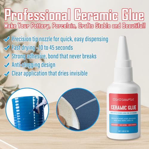 Ceramic Glue, 30g Ceramic Glue Repair For Pottery And Porcelain, Instant Strong