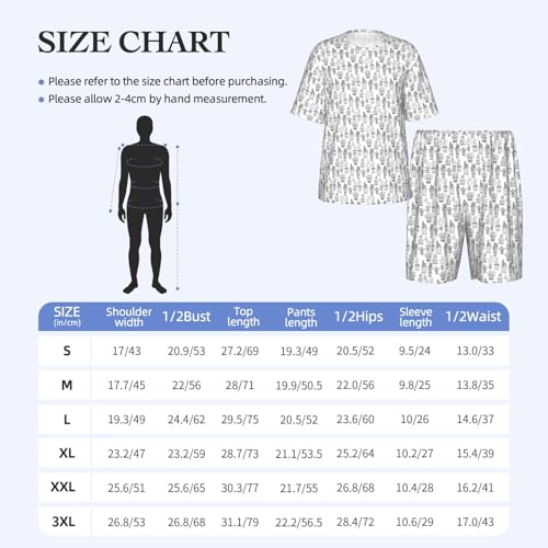 Ensemble pyjama homme manches courtes premium imprimé plantes - 4