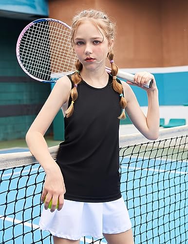 Image of Zaclotre Girls Cross Back Hollow Tank Tops for Sports Workout Racerback Sleeveless Athletic Shirts