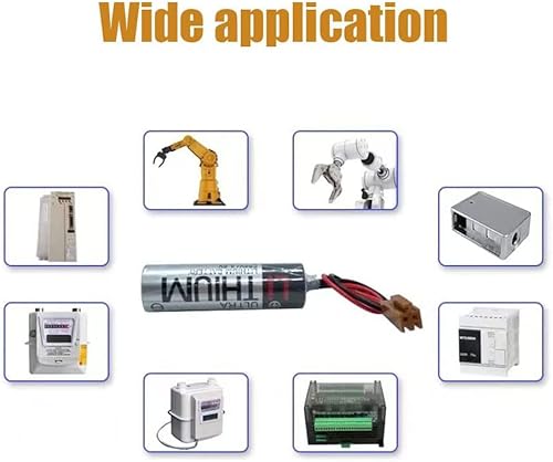 Miniatura 5 de XIAOXX - Batería de litio no recargable de 2400 mAh ER6V3.6V PLC para ER6VC119A119B ER6v 3.6V con enchufe marrón