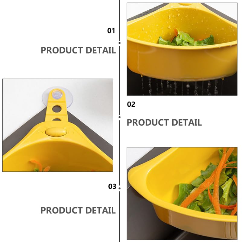 Cesto Colador Triangular para Fregadero de Cocina 10.23x6.33x3.62 pulg miniatura 4