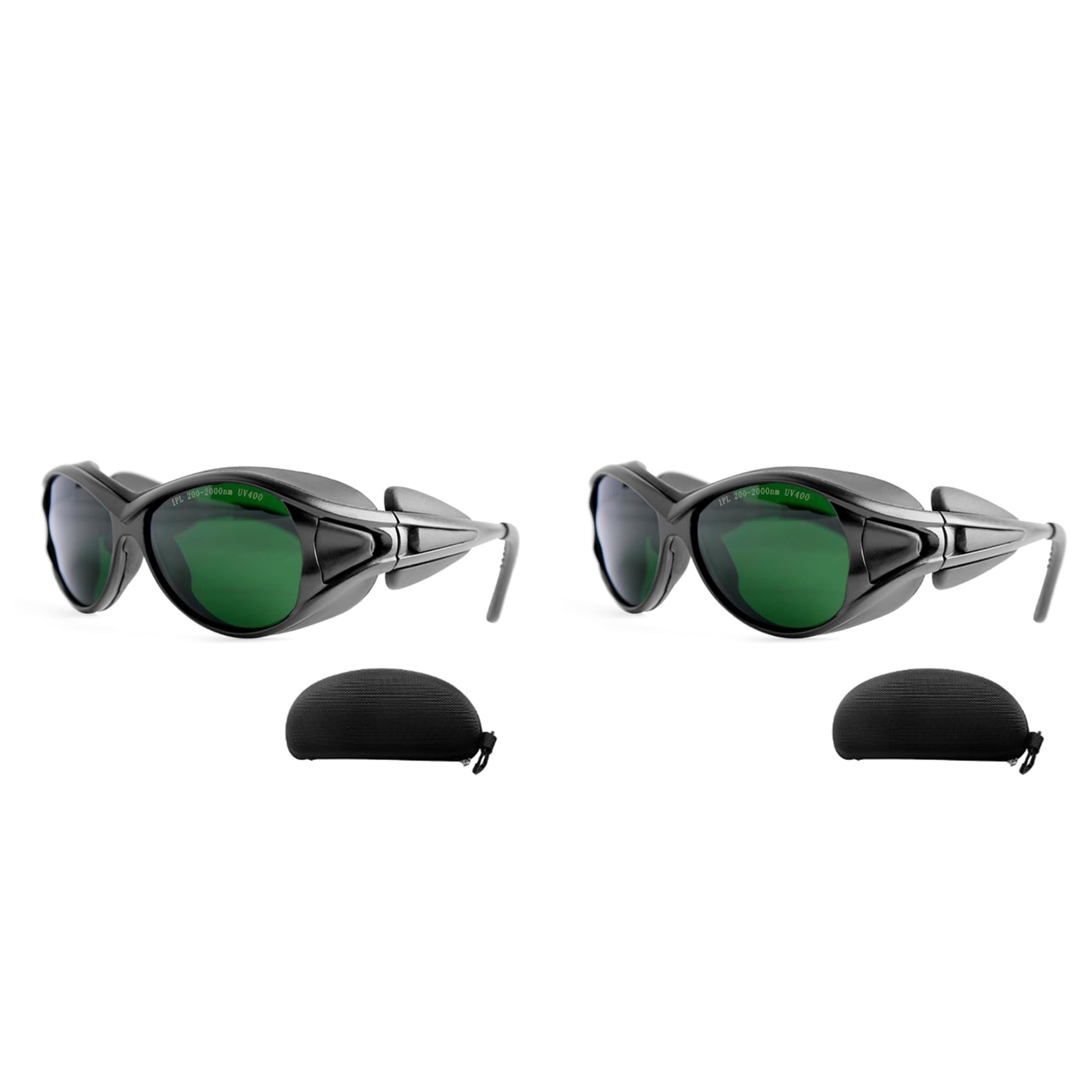 Jnchdghwa Black 2X Red Light Therapy Glasses, Safe Glasses Ipl 200-2000Nm, Eye Protection For Red Light Therapy