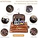 Personalized Toiletry Bag for Men, Customized PU Leather Dopp Kit Travel Bag with Monogram Name Initials, Handmade Gifts forFathers Day Christmas Thanksgiving Groomsmen Wedding Anniversary