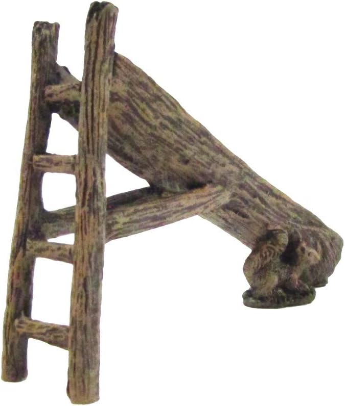 Treasure Gurus Miniature Wood Log Playground Slide Fairy Garden Landscape Decor Mini Outdoor Dollhouse Accessory