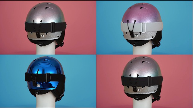 Amazon | Odoland 子供用スキーヘルメット ゴーグル付き