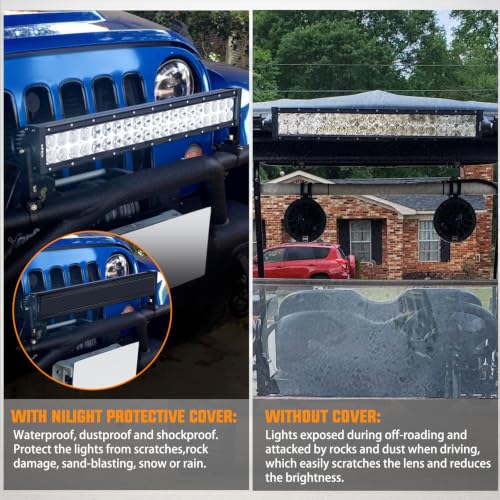Image of Nilight 22 Inch Spot Flood Combo LED Light Bar Black Cover