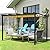 Domi Outdoor Living 9’ x 13’ Outdoor Retractable Pergola Against The Wall with Weather-Resistant Canopy Aluminum Garden Pergola Patio Grill Gazebo for Courtyard
