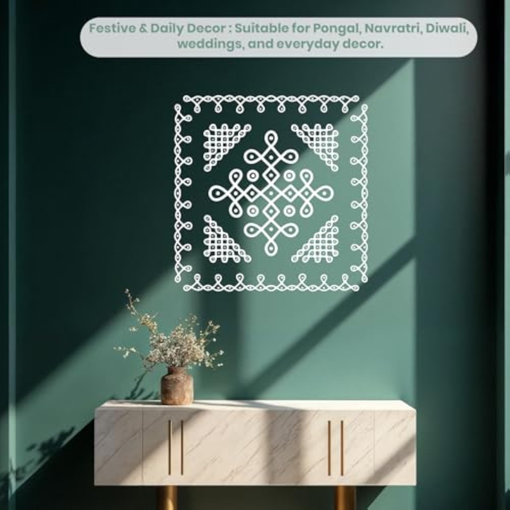 Big Size Kolam Wall Stickers for Home Decor