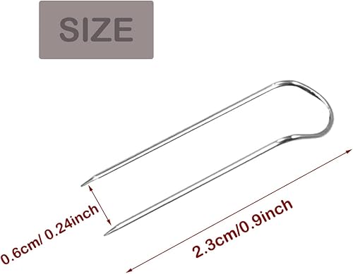 Miniatura 2 de 50 alfileres de costura, horquilla en forma de U de 0.9 pulgadas para acolchar, manualidades, costura de bricolaje y fabricación de joyas