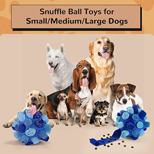 Larimuer Schnüffelball für Hunde, Schnüffelteppich Schnüffelspielzeug Interaktive Hundespielzeug tragbarer Haustier Snuffle Ball Toy für Kleine Mittelgroße Hunde Haustier (Blau)