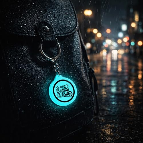 Image of Mi Glow Store Glow in Dark Keychain for Bike Men | Gift for Man | Bike Accessories | Charges in Light Glows in Dark | Key chain for Bike