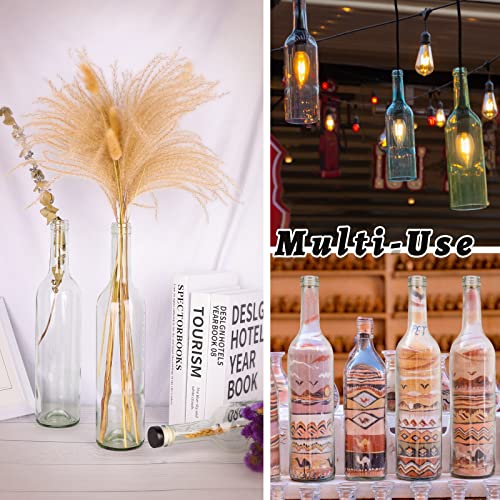 GUANENA 8 Pack 750ml Clear Glass Bottles with Cork Lids and PVC Shrink Capsules, Empty Home Brewing Wine Bottles with Funnel for Sparkling Wine, Juice, Kombucha, Beverages by GUANENA - Image 6
