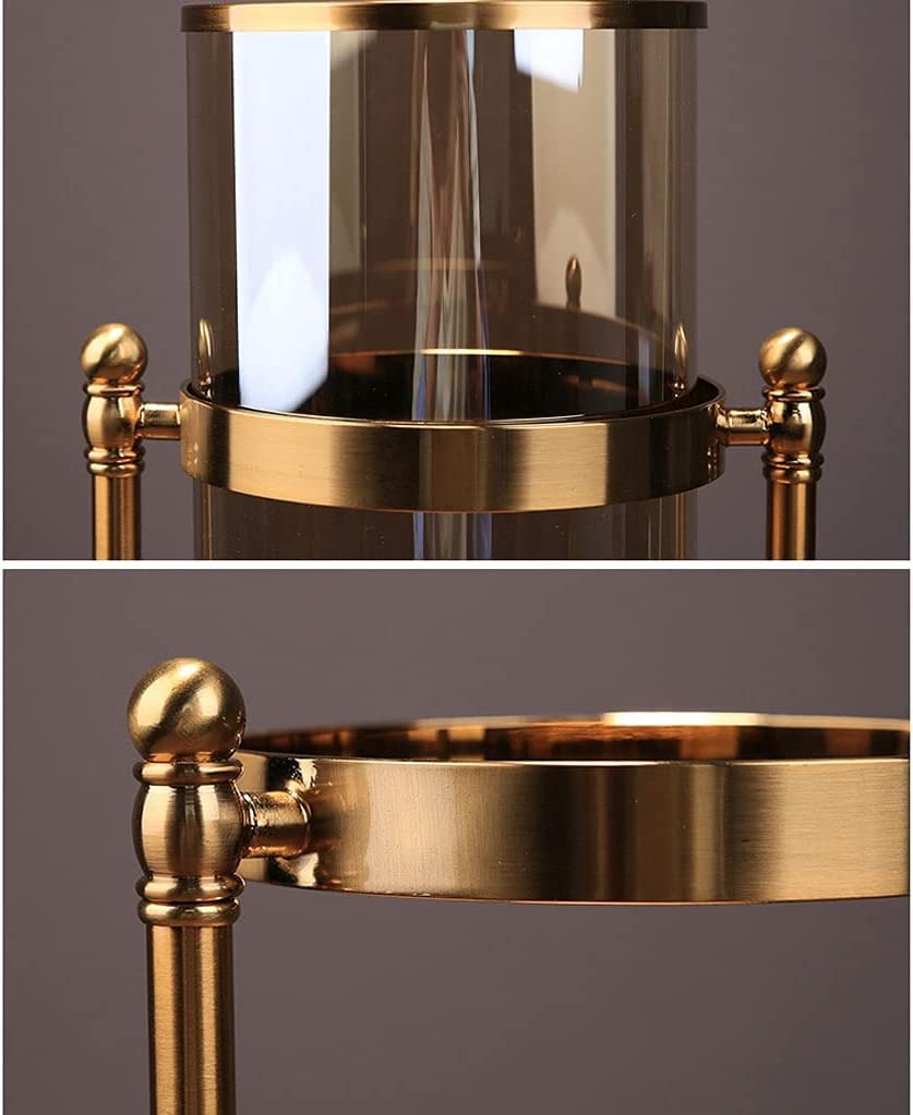 Neu Kerzenhalter, modisch, leicht, luxuriös, Vintage-Kandelaber aus Metall mit Glasschirmabdeckung, Akzentanzeige für Hochzeit zu Hause Kerzenständer