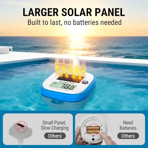 Image of TempPro TempAir Solar Pool Thermometer Floating with Waterproof Sensor