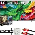 LG 65QNED85AUA 65" QNED AI 4K Smart TV (2025) Bundle with CPS Exclusive 26 Month Protection, 2X HDMI Cable, Wall Mount, 6-Outlet Surge Adapter & Deco Gear Complete Home Theater Beginner's Guidebook