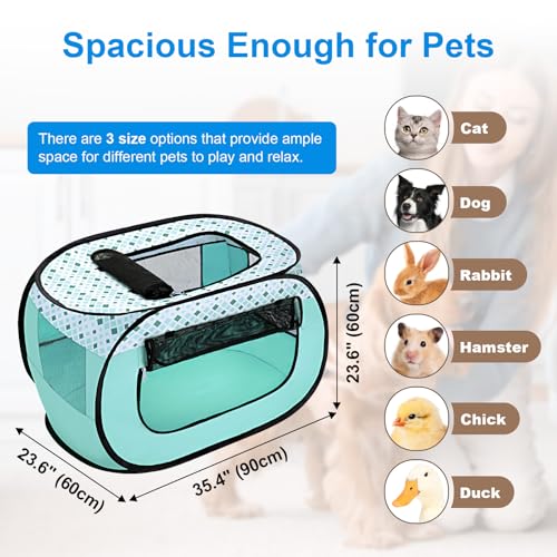 WolfWise Cercadinho para Animais de Estimação, Caixa de Cachorro Portátil Pop-Up para Ambientes Inte
