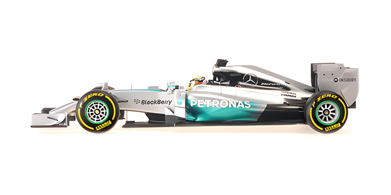 Minichamps 127140444 Mercede. A-M-G W05 Lewis Hamilton World Champion 2014 con Vetrina - Scala 1/12 - Auto in Miniatura da Collezione