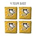 YouTheFan Officially-Licensed NHL Pittsburgh Penguins Set of 4 Cornhole Bags - All Weather Regulation 6” x 6” Size - 16oz Weight - Designed in USA