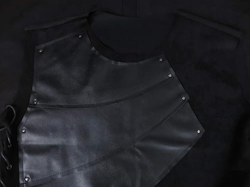 Miniatura 6 de Conjunto de disfraz de caballero vikingo pirata armadura larga con cordones laterales para hombre