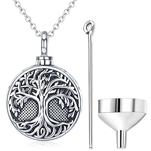 Friggem Colgantes Para Cenizas, Collar Con Colgante Del Árbol De La Vida De Plata De Ley 925, Collar De Urna Para Cenizas, Joyería De Conmemorativa Colgantes Para Mujer Niñas 03-Árbol De La Vida Friggem Colgantes Para Cenizas, Collar Con Colgante Del Árbol De La Vida De Plata De Ley 925, Collar De Urna Para Cenizas, Joyería De Conmemorativa Colgantes Para Mujer Niñas 03-Árbol De La Vida