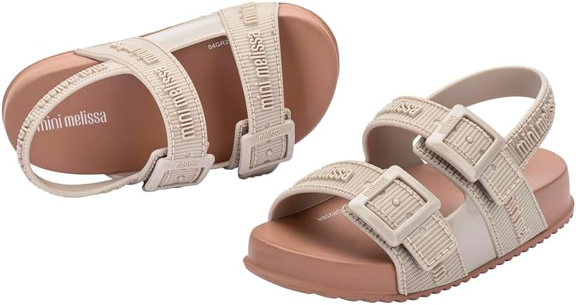 mini melissa Cozy Jelly Sandals for Toddlers & Little Kids - Summer Sandal w/Adjustable Back Strap, Jelly Shoes for Girls & Boys